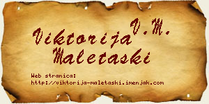 Viktorija Maletaški vizit kartica